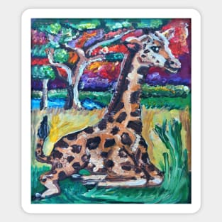 Baby Giraffe of the Savanna Sticker